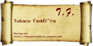 Tukacs Fedóra névjegykártya